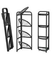 4 layer foldable corner shelves